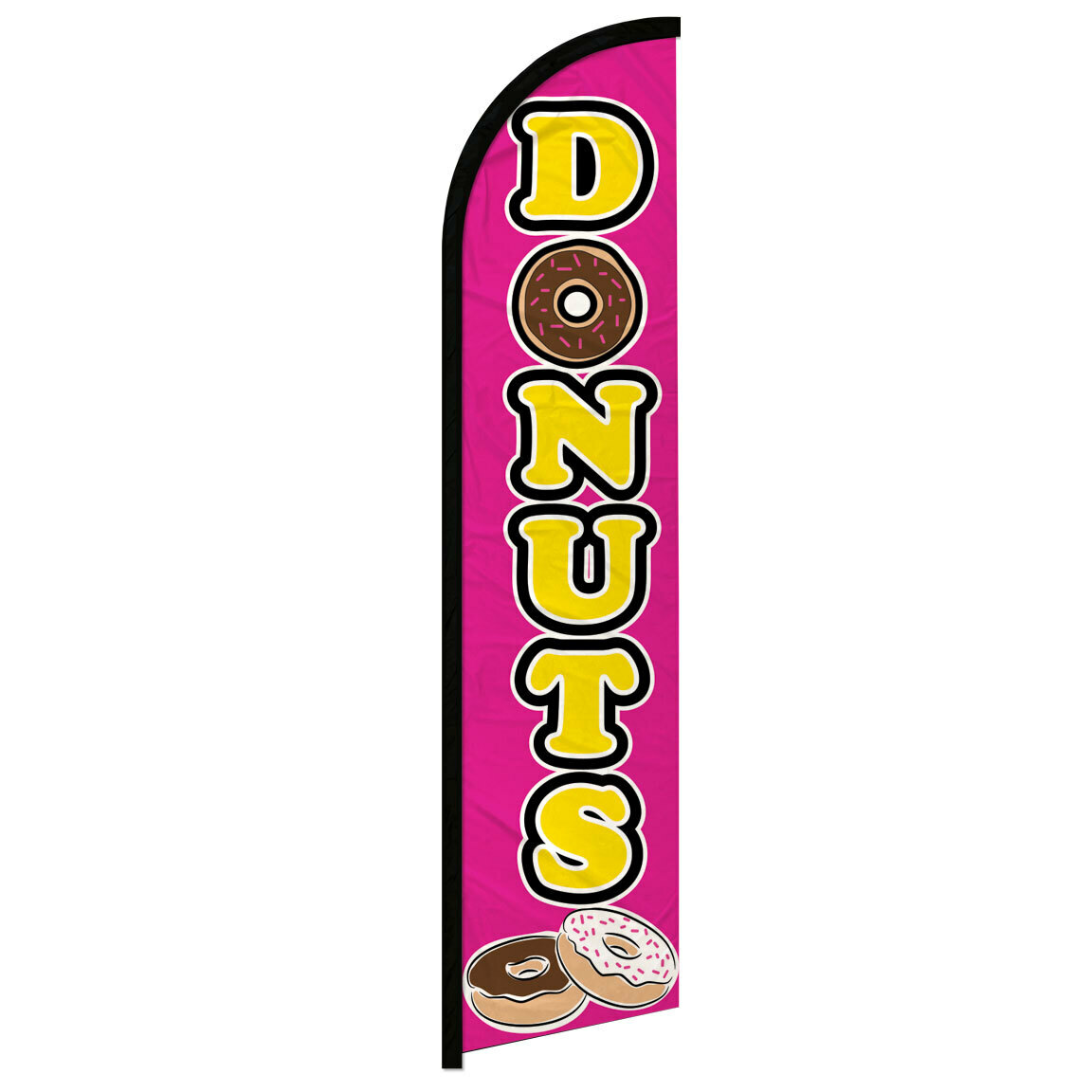 Donuts Full Curve Windless Swooper Flag Food Concessions PK