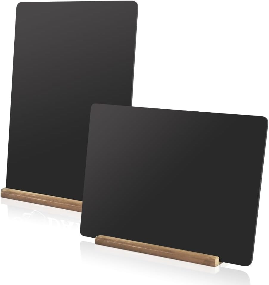 Double-Sided Tabletop Chalkboard Set Wooden Chalkboards Signs for Café Menus …