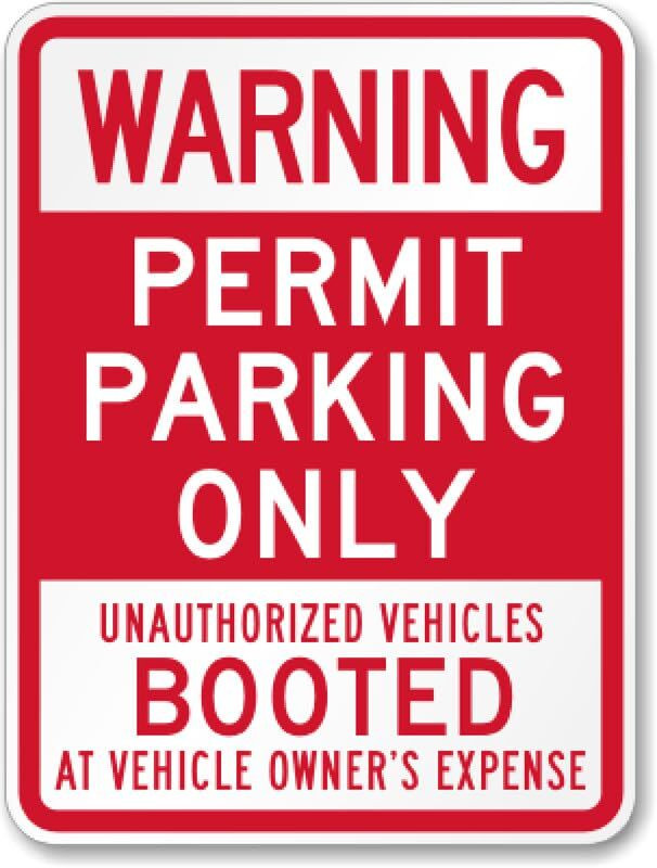 Aluminum Parking Sign Weatherproof Outdoor Business Metal 12×12 Inches