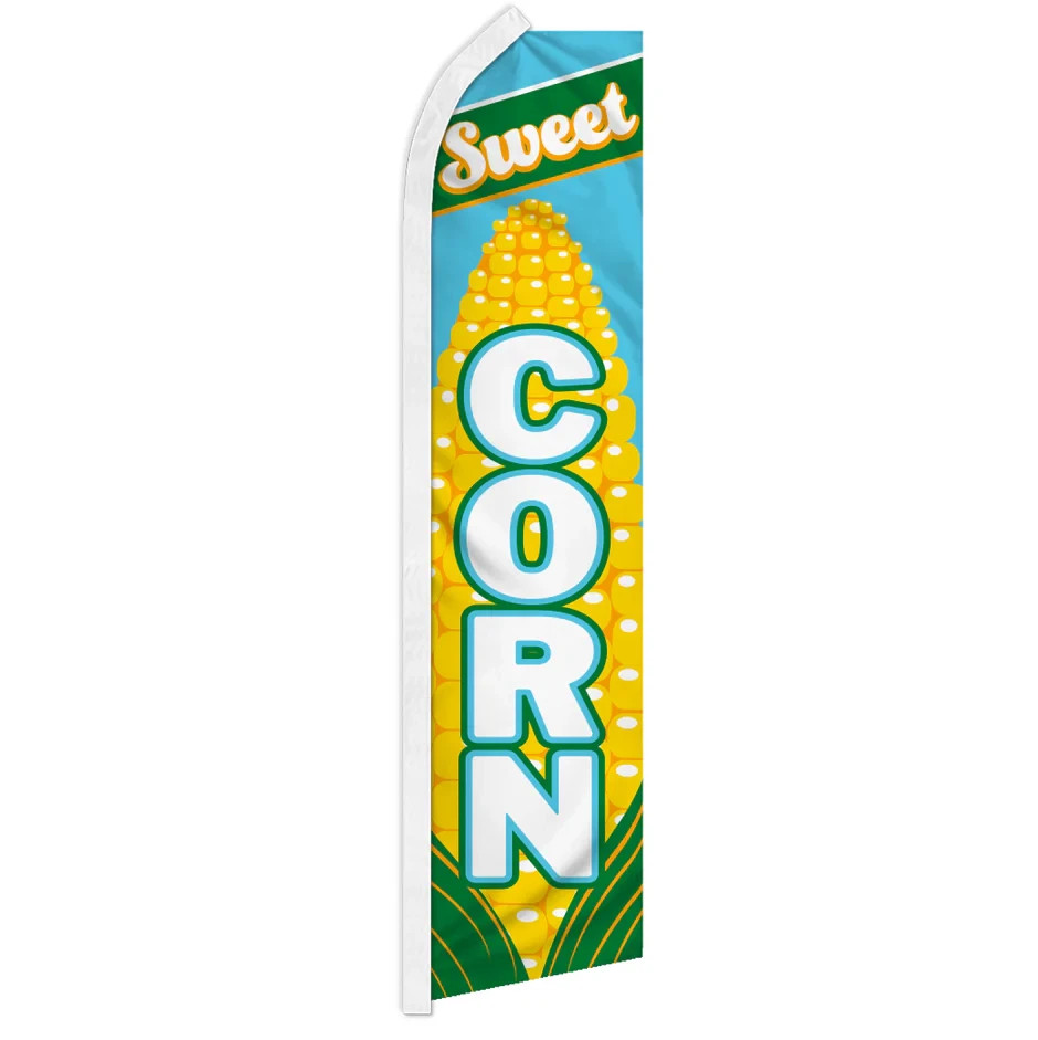 Sweet Corn Advertising Swooper Feather Flutter Flag Sweet Corn Flag
