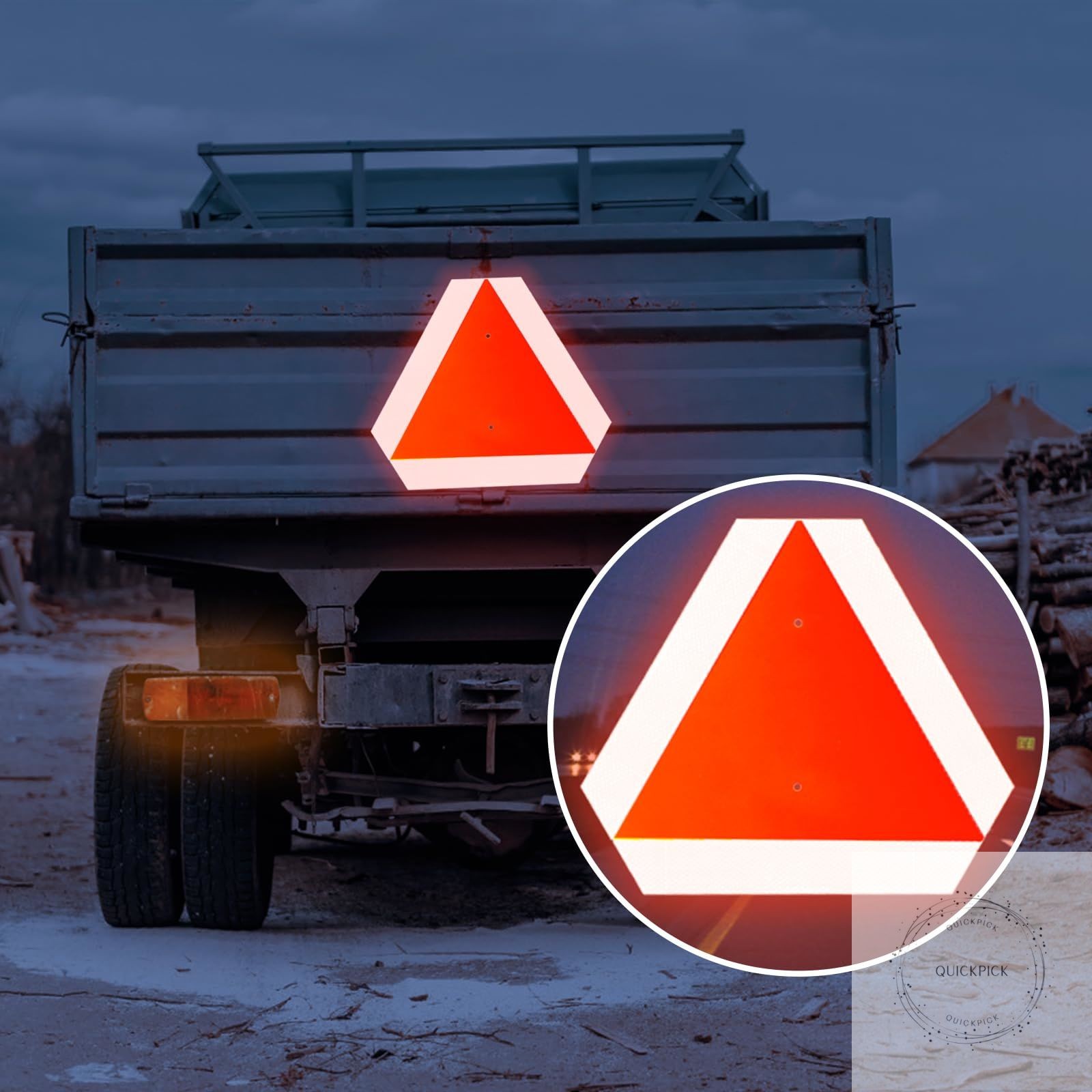 2 Set Slow Moving Vehicle Sign with Mounting Bracket 14″X16″ Slow Moving Vehicle