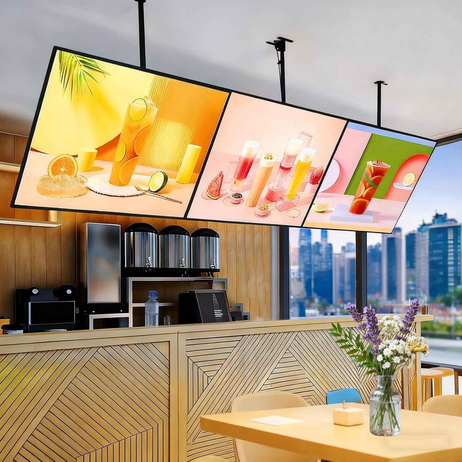 Slim LED Wall-Mounted Menu Display Light Box with 3D Snap Frame