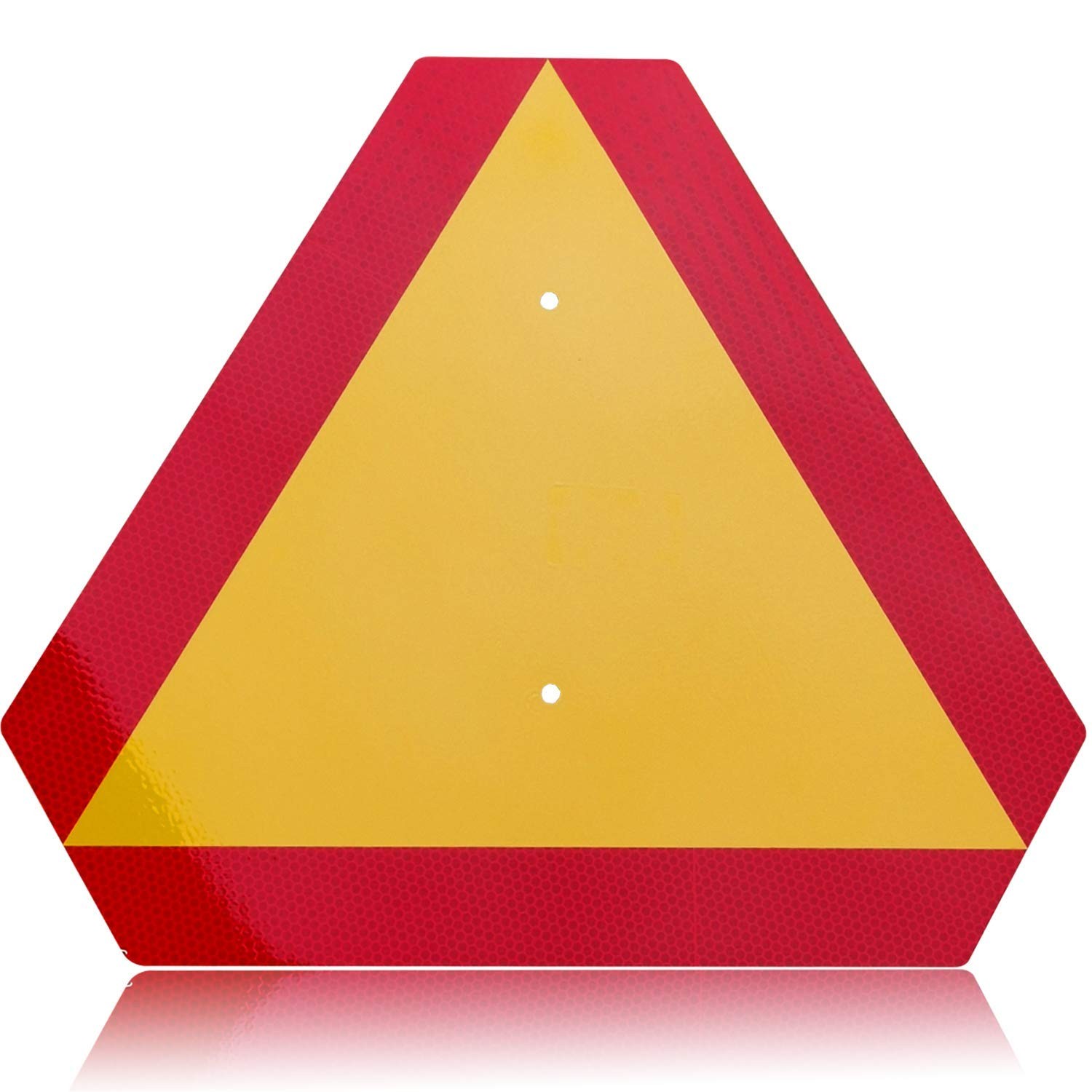 Orange Slow Moving Vehicle Sign, SMV Reflective Triangle, 14×16 Aluminum
