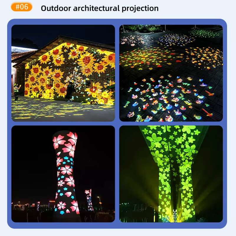 15W-600W Custom Dynamic Effect Projection Lights Waterproof LED Gobo Projector