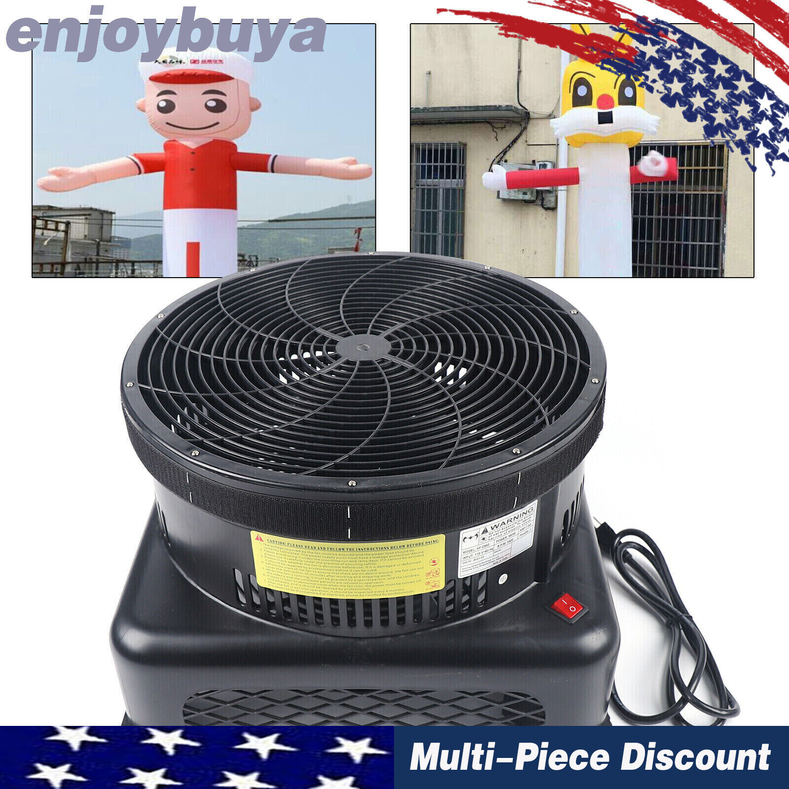 950W Air Puppet Blower Fan for Inflatable Dancer Tube Wacky Wavy Promotional Man