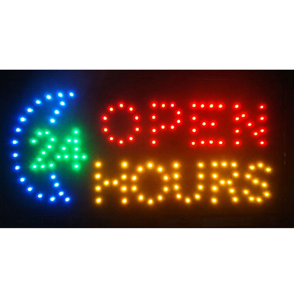 LED Bright Neon Light OPEN Business Signs Animated Motion w/ ON/OFF Store