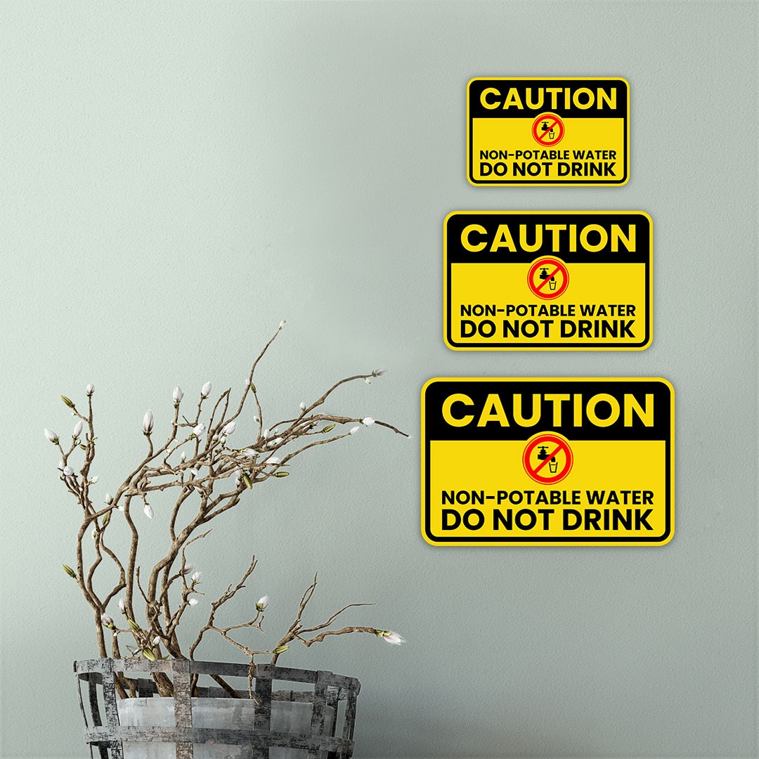 Classic Framed Plus Caution: Non-Potable Water – Do Not Drink Door or Wall Sign
