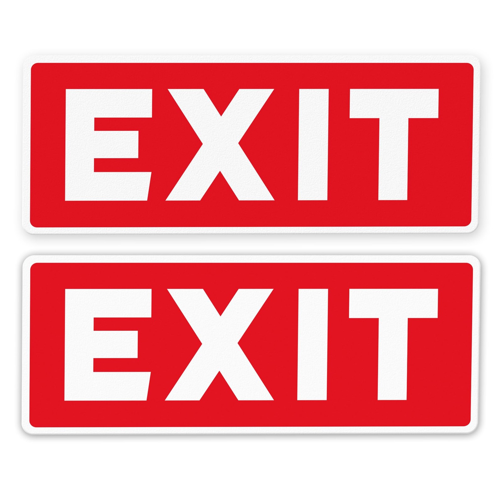 Exit Sign Stickers Red – 2 Pack 10×4 Inch –Vinyl, Laminated for UV, Weather &…