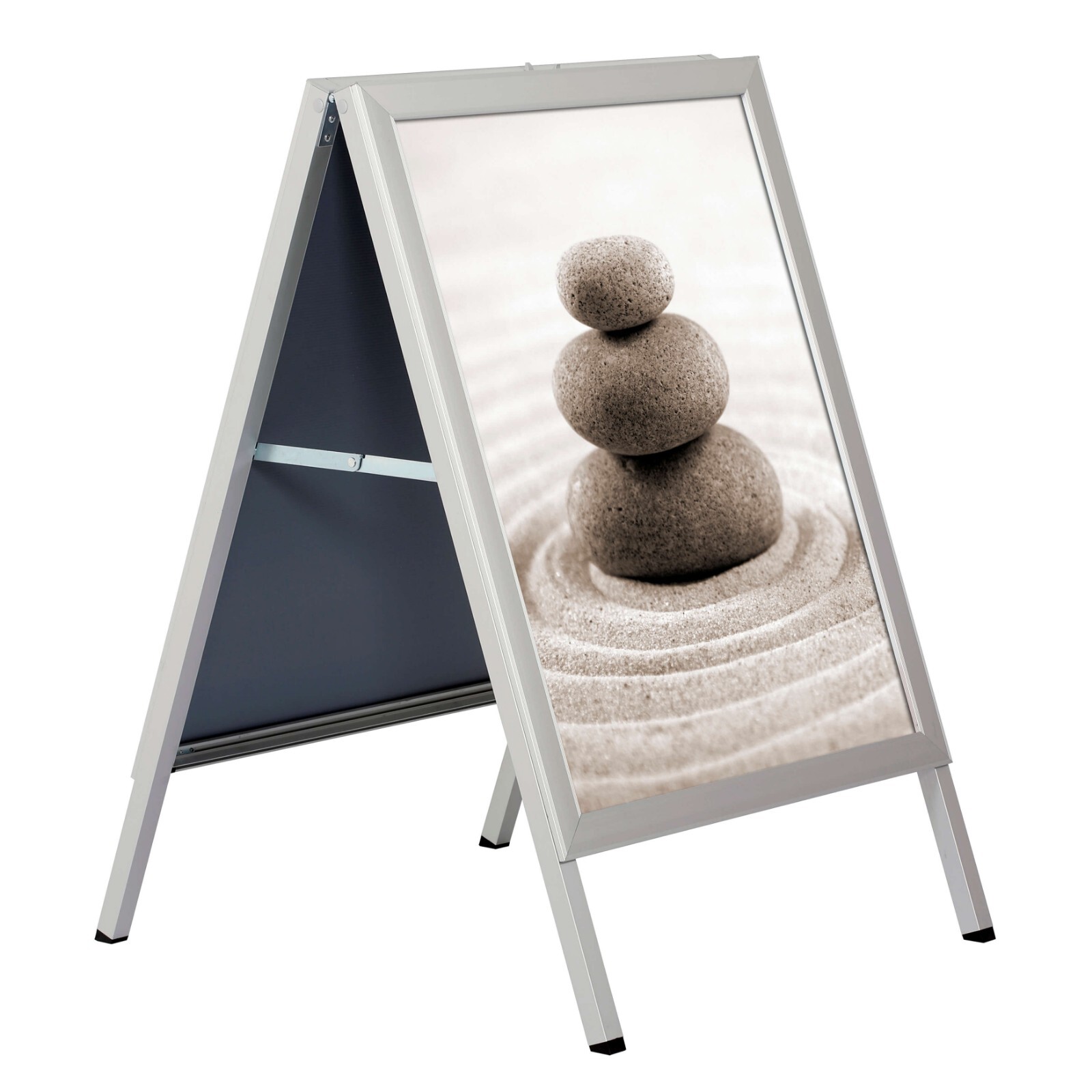 Sandwich Board 24×36 Inches Slide-in A Frame Double Sided Aluminum Silver