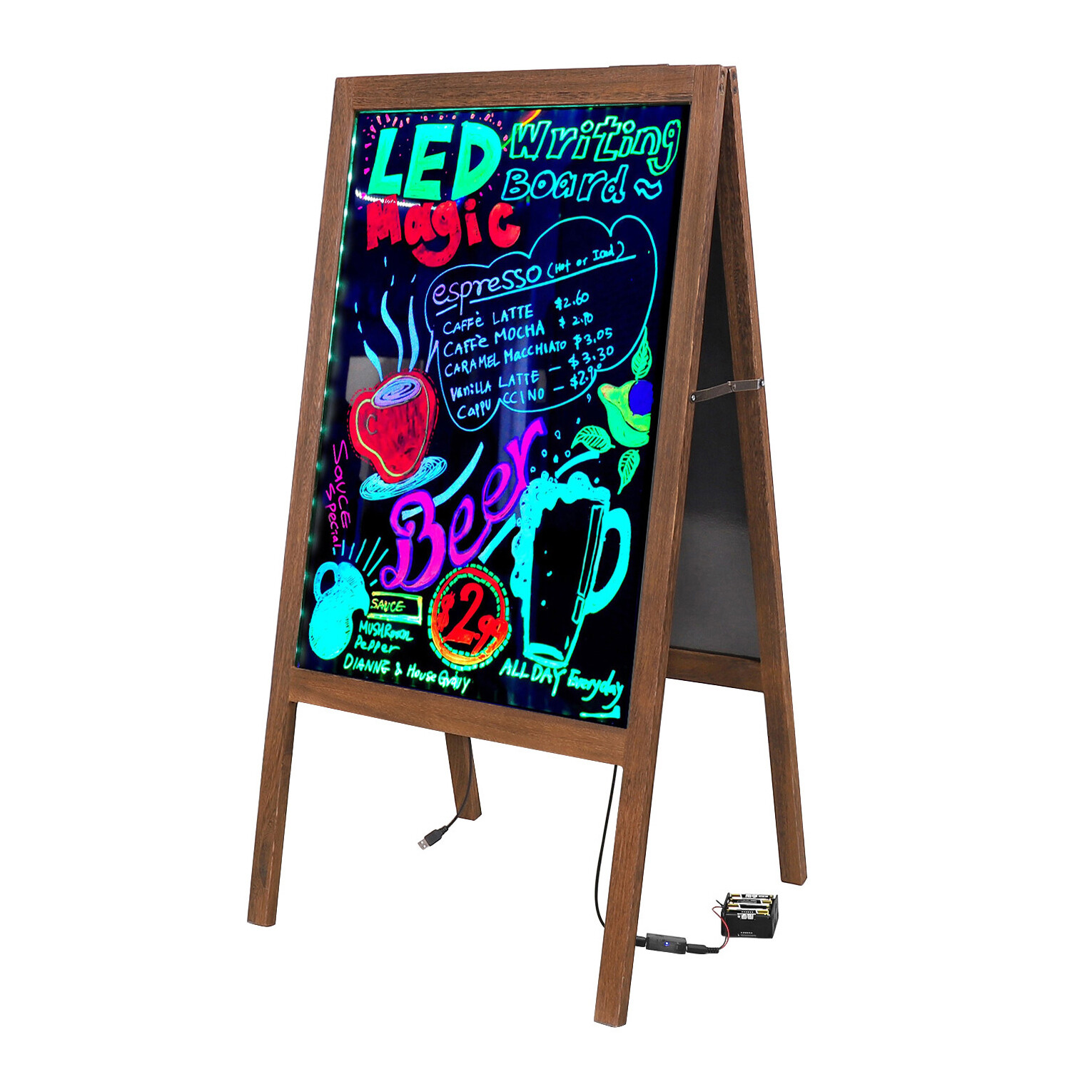 All Types Chalkboard Message Sign Easy Erasable Clear Cafe Writing Blackboard