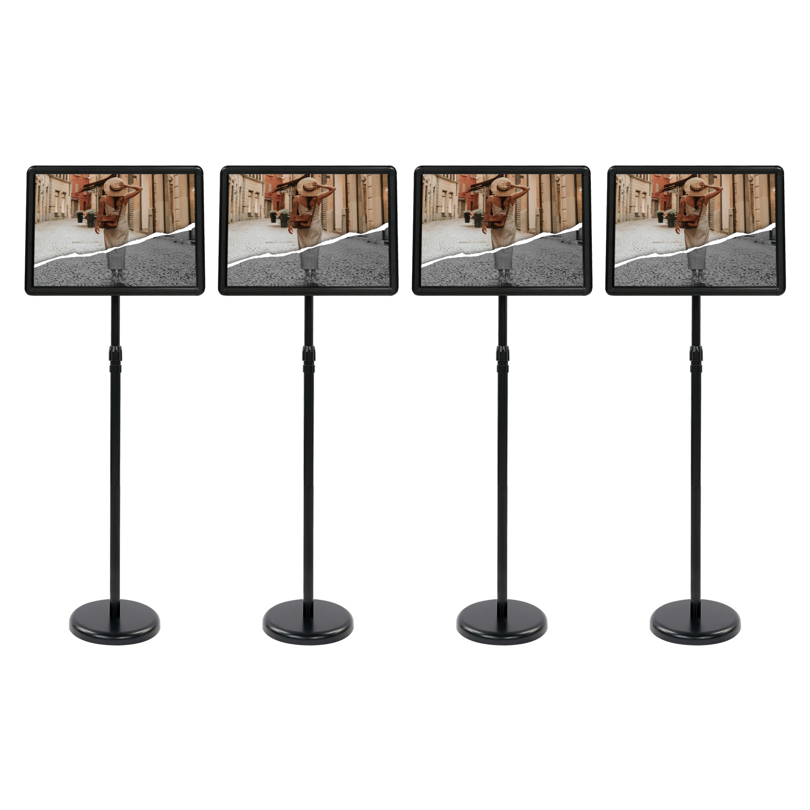 Advertising Display Stand Poster Stand Adjustable Floor Standing Sign Holder
