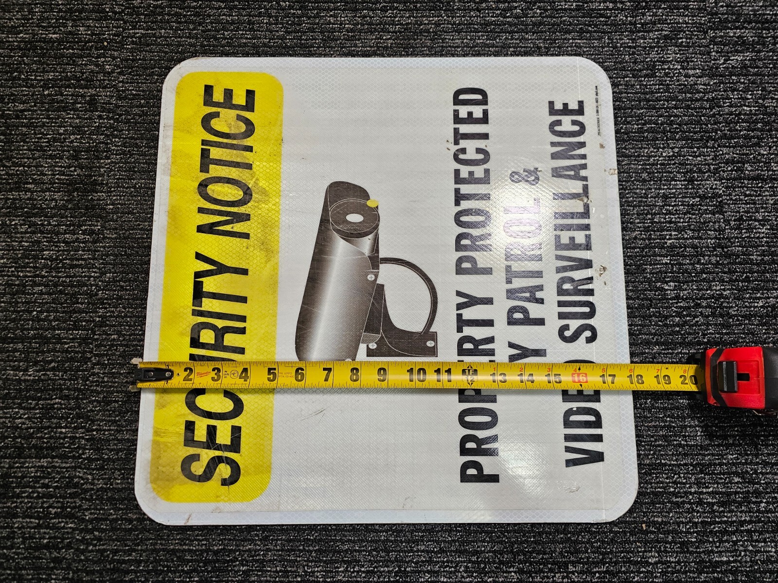 (QTY 2) Peachtree 18″ X 18″ Protected By Video Surveillance Sign, Non-Reflective