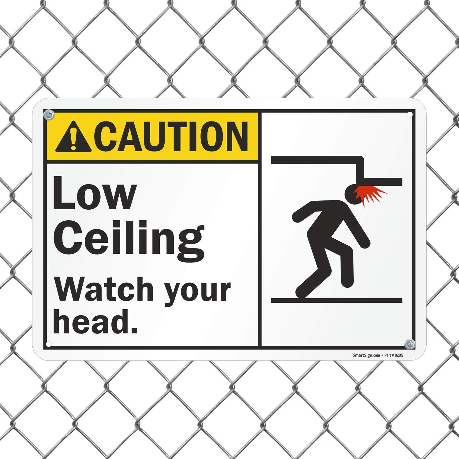 1 PCS 12×18 Inch Caution Low Ceiling Watch Your Head Sign Aluminum Metal