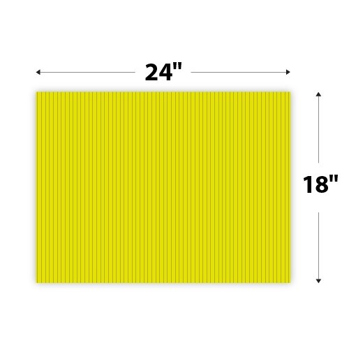 10 Blank Signs YELLOW 18″ x 24″ x 4 mm corrugated plastic, bundles of 10 pieces