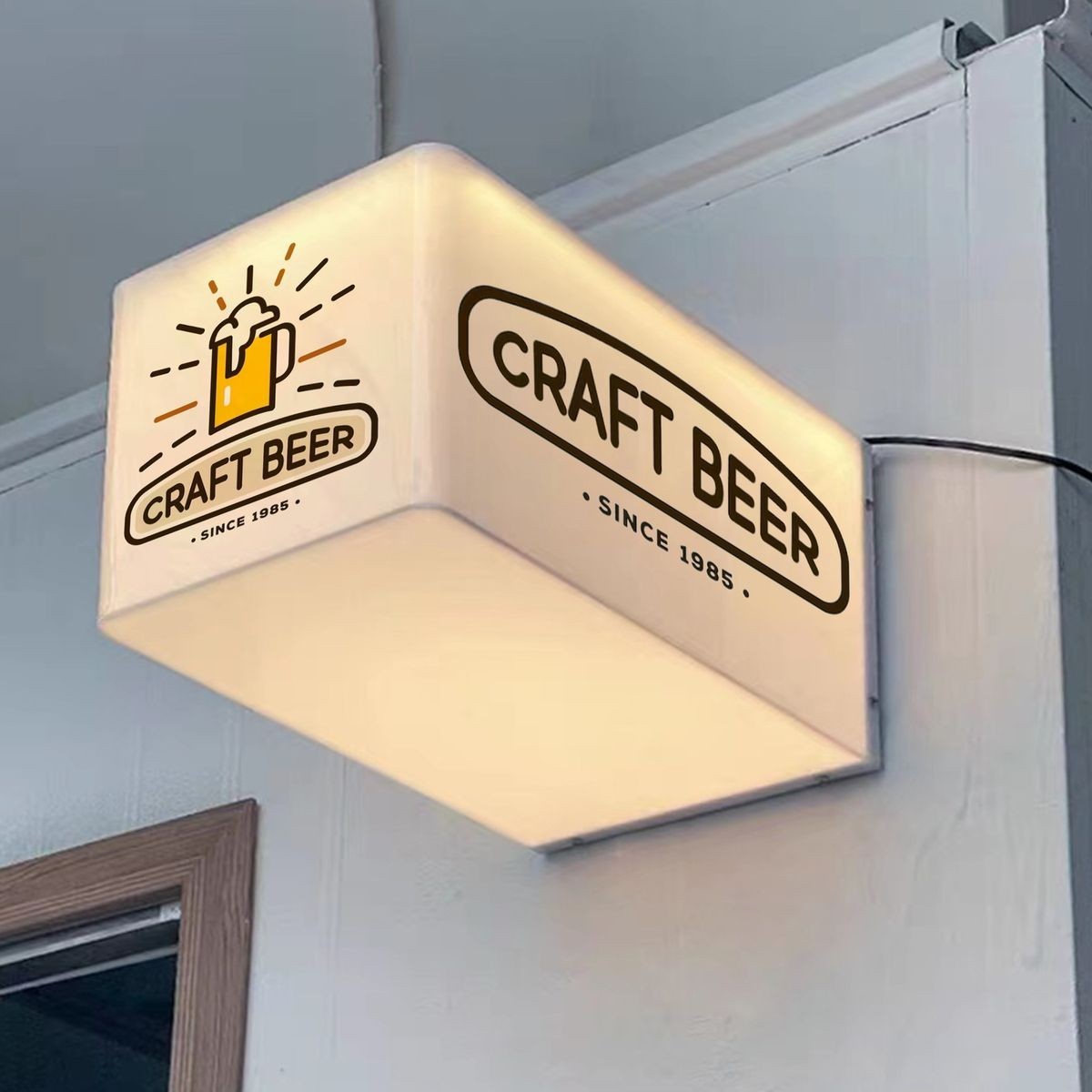 Double Sided Light Box Sign, Outdoor LED Business Logo, Custom Storefront Sign