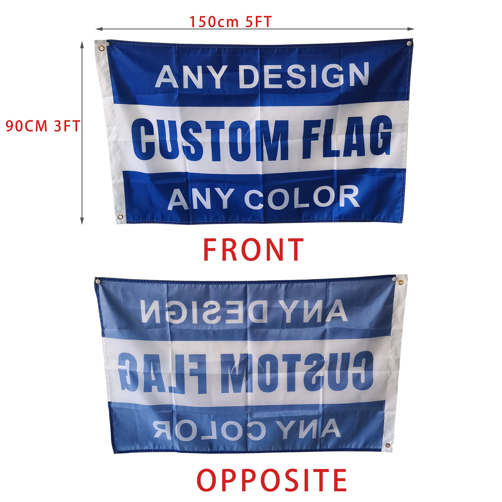 Custom Various Size Personalized Print Your Logo Double Single sided Flag Banner