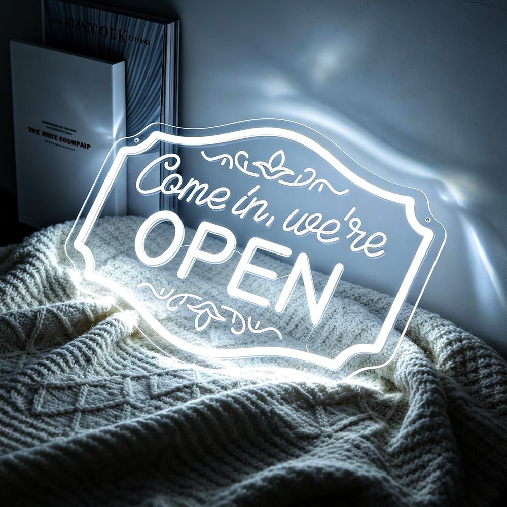 OPEN NEON SIGN FOR BUSINESS SHOP STORE LED OPEN WALL SIGN USB POWERED ACRYLIC