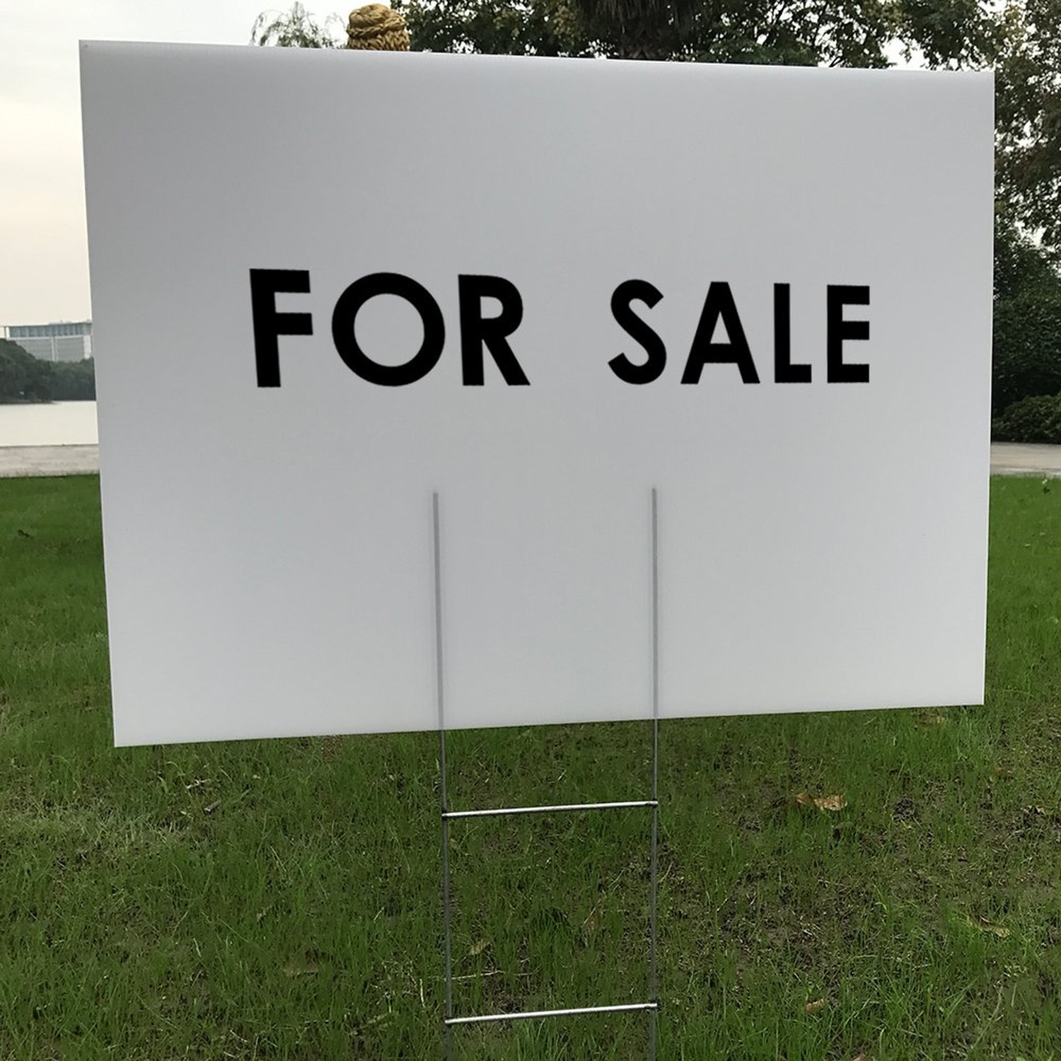 6 Pack 24″x18″ White Blank Lawn Yard Signs Corrugated Plastic Sheet with Dura…