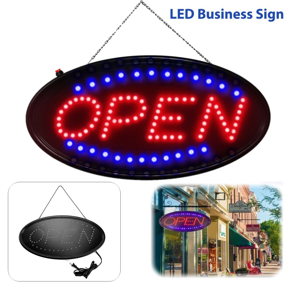 Business Store Sign OPEN Animated Motion Ultra Bright LED Neon Light with ON/OFF