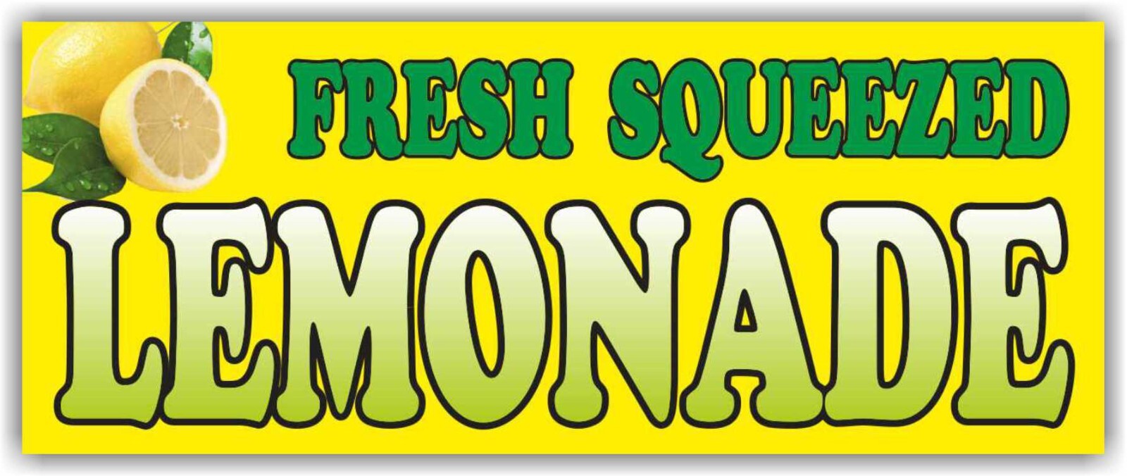 FRESH SQUEEZED LEMONADE Advertising Banner Vinyl Mesh Sign Ice Cold Drinks Tea