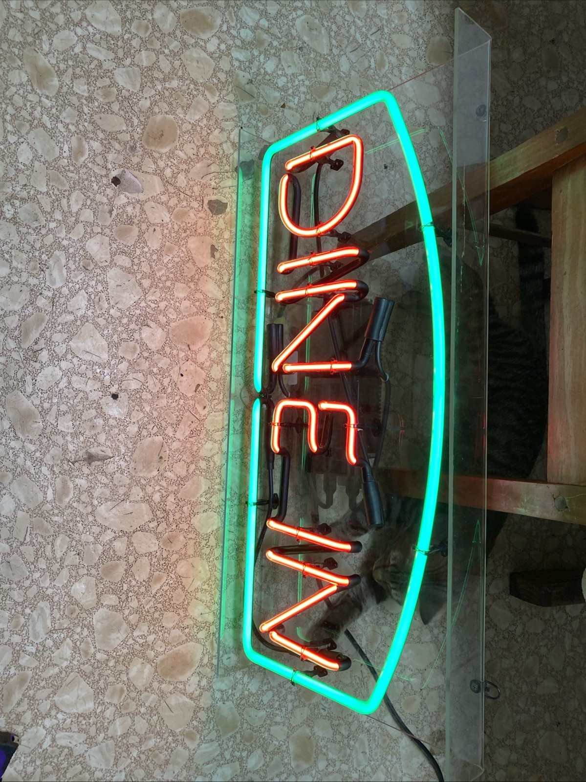 30 X 14” Neon Lit Dine In Sign