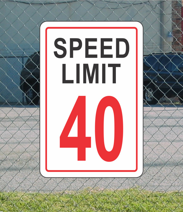 RED Speed Limit 40 Metal Sign for Street Road Highway Parking Lot 12″x18″ mph