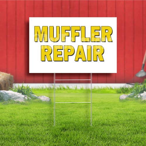 Muffler Repair Coroplast Sign Plastic Indoor Outdoor Yard Sign FREE SHIPPING