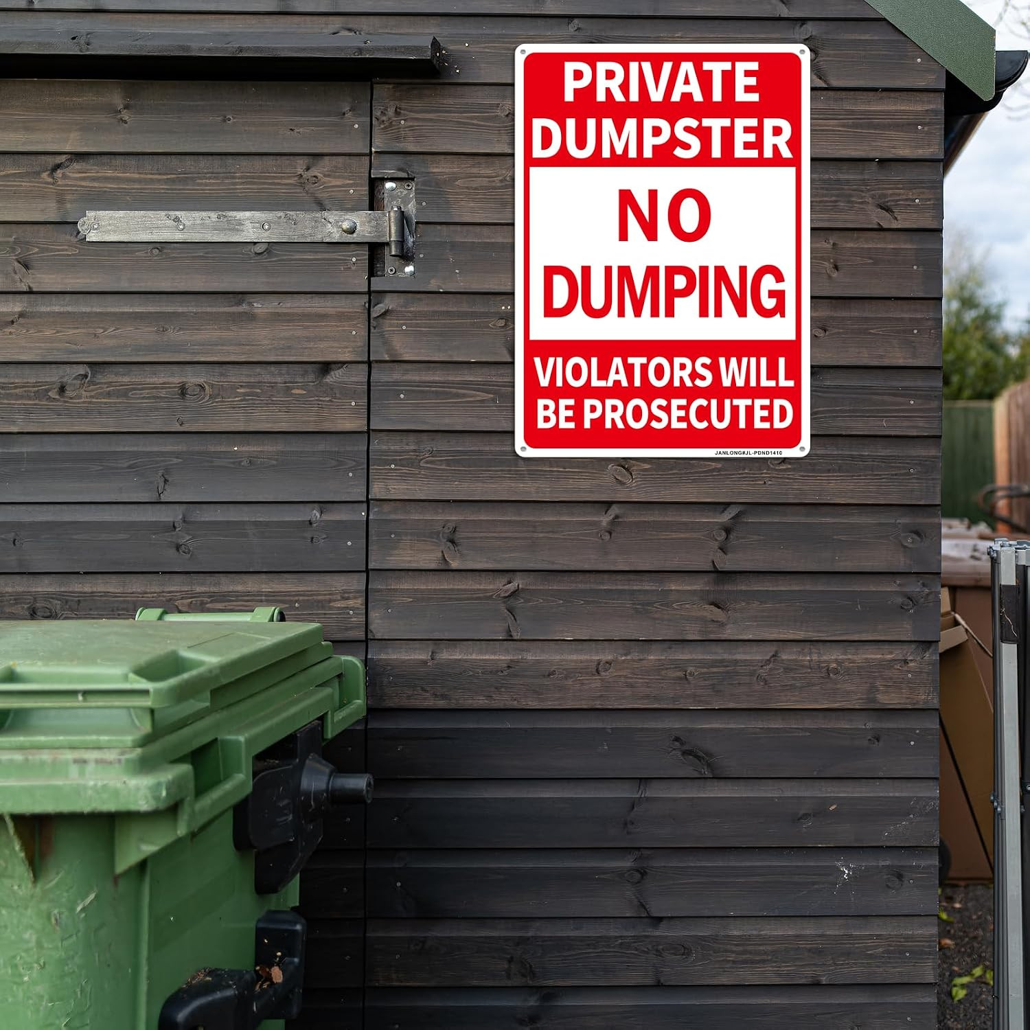 2 Pack Private Dumpster- No Dumping Sign, 14″X 10″ Aluminum No