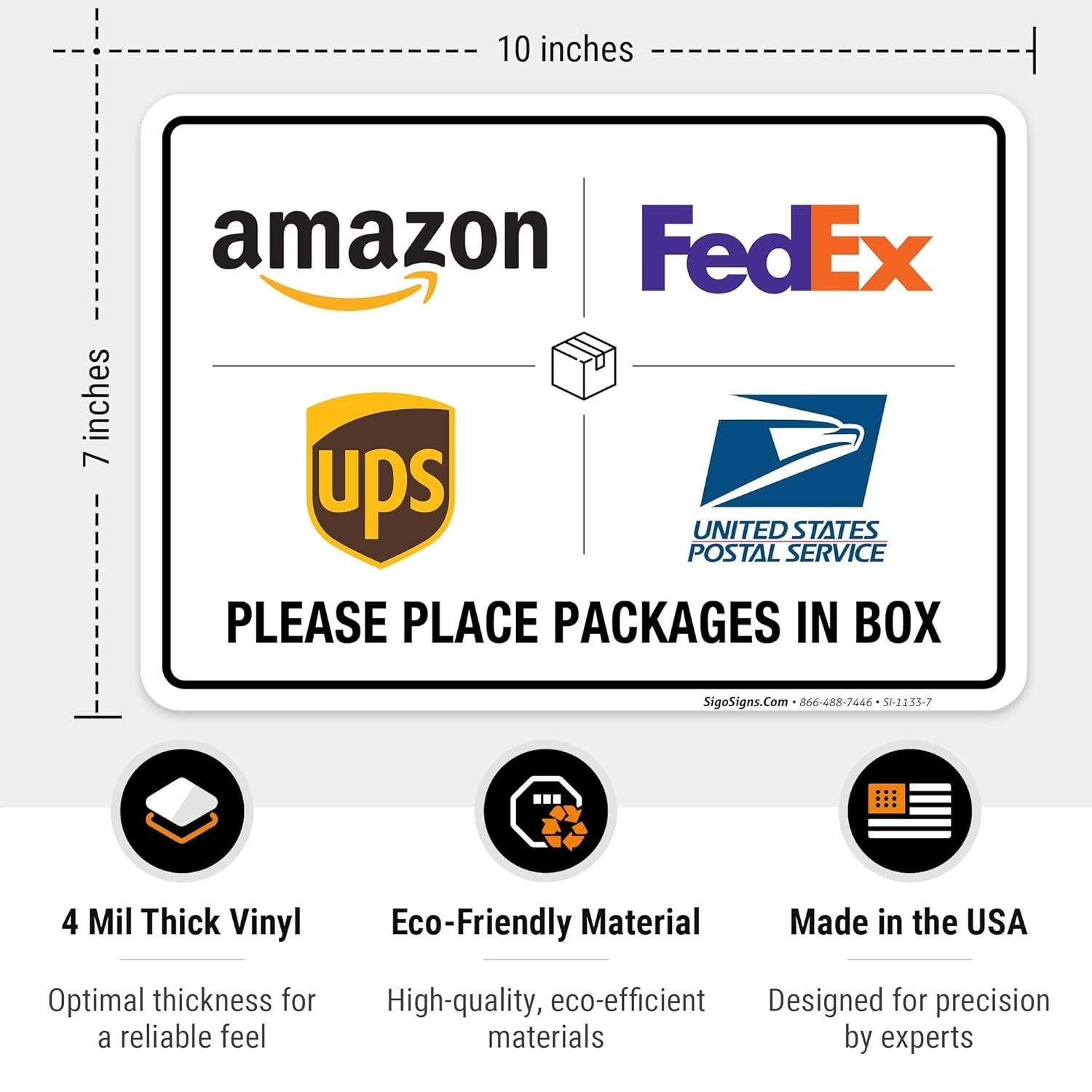 USA-Made 10×7 Delivery Instruction Sign – Weather-Resistant for All Conditions
