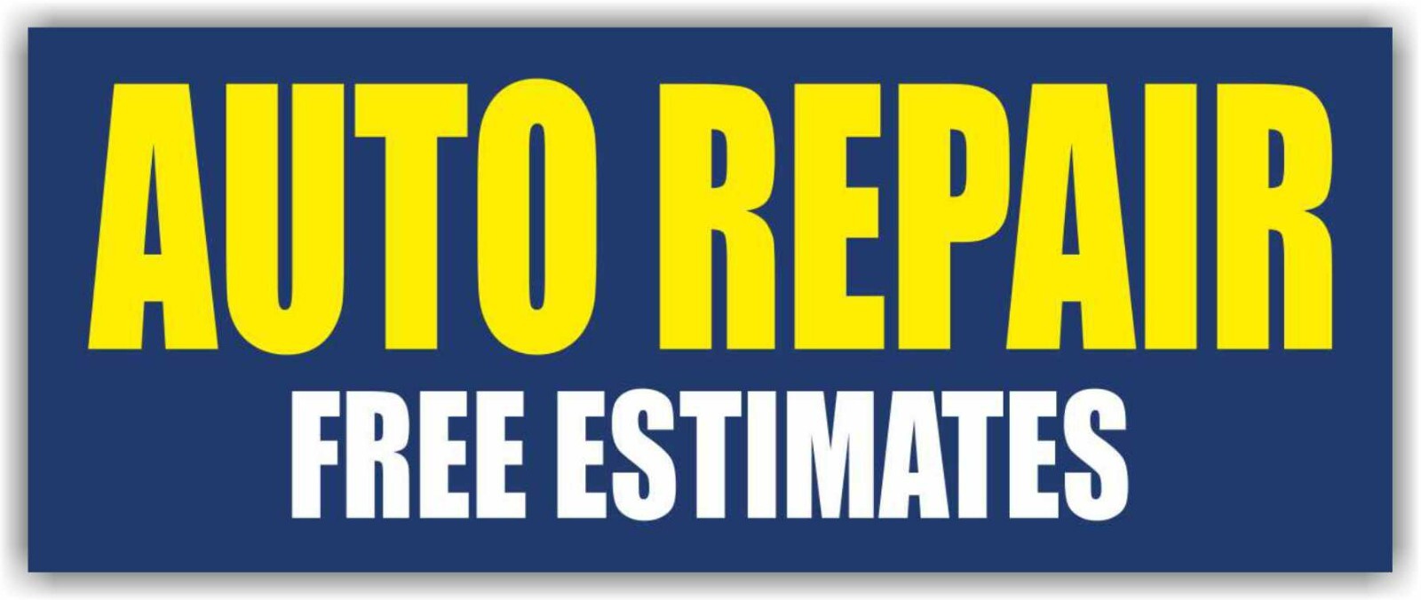 AUTO REPAIR Advertising Banner Vinyl Mesh Sign service mechanic free estimates