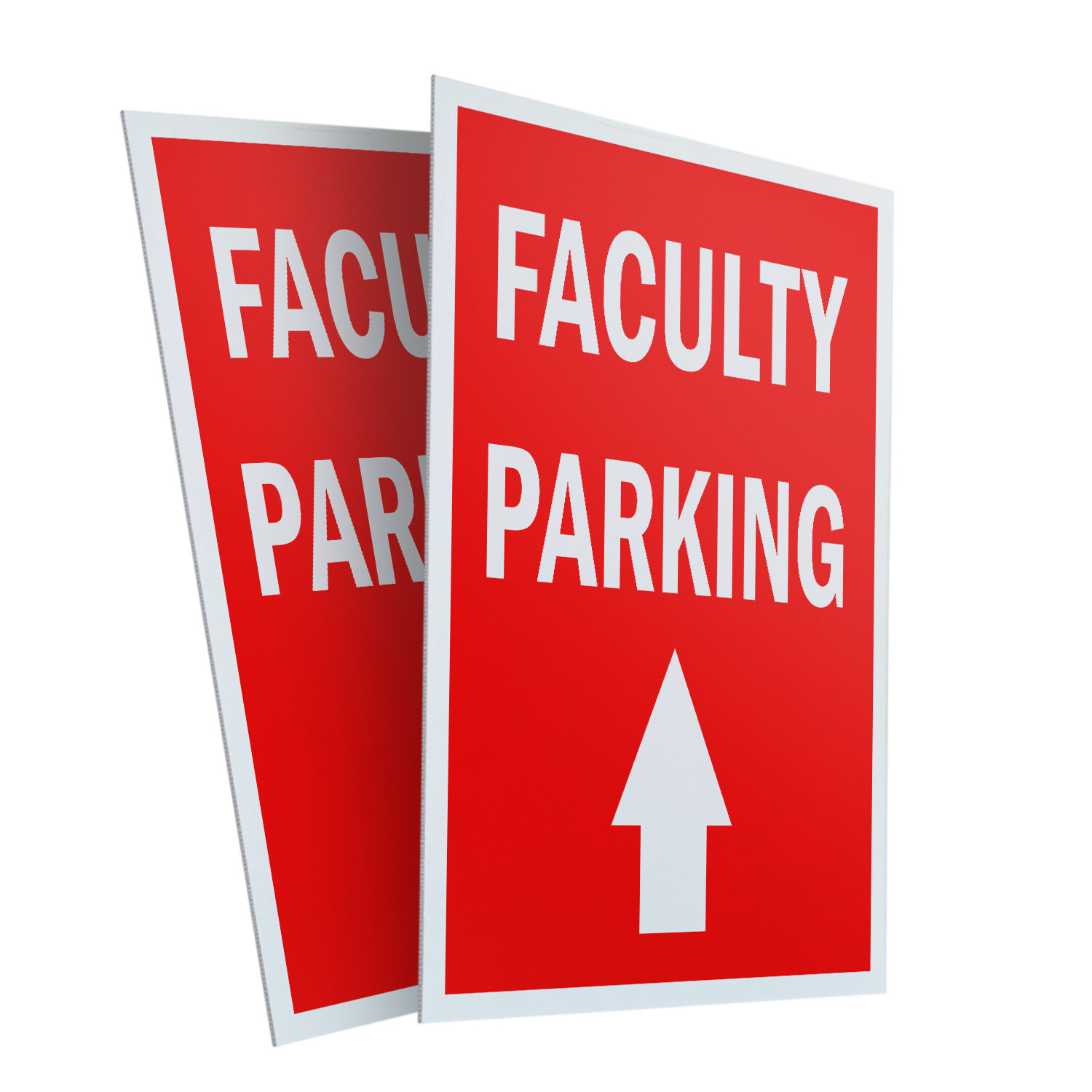A-frame Sidewalk Faculty Parking With Up Arrow 24″ x 36″ Double Sided A-Frame Si