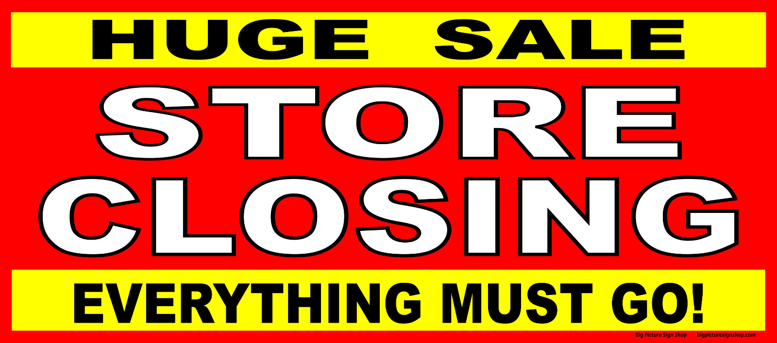 STORE CLOSING -HUGE SALE-HUGE VINYL BANNERS-3 SHAPES-42 Sizes-USA MADE-FAST SHIP