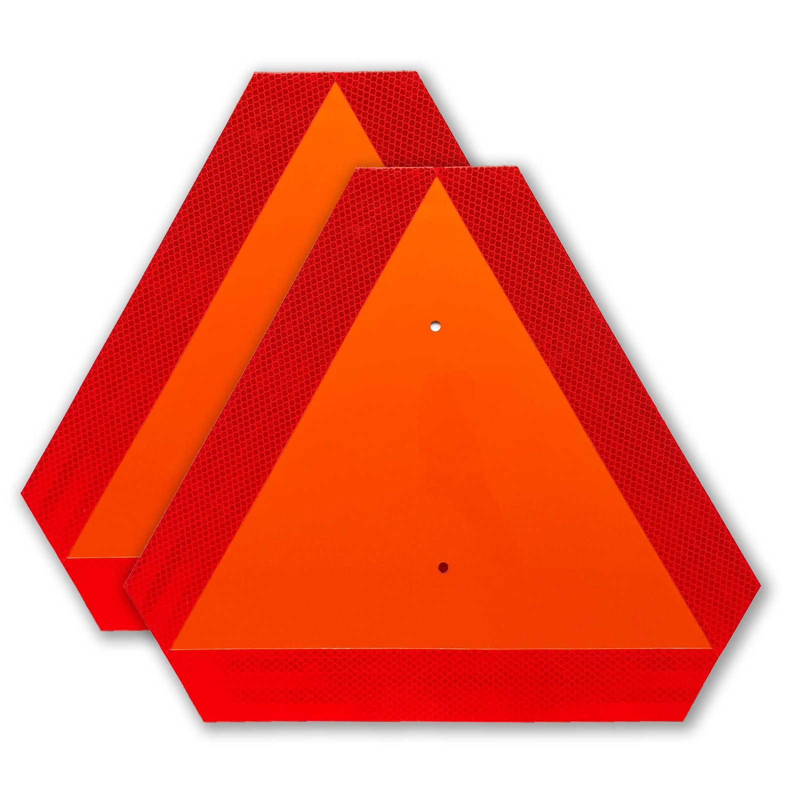 2 Pack Slow Moving Vehicle Triangle Sign 14″x16″ SMV Signs Golf Cart Accessories