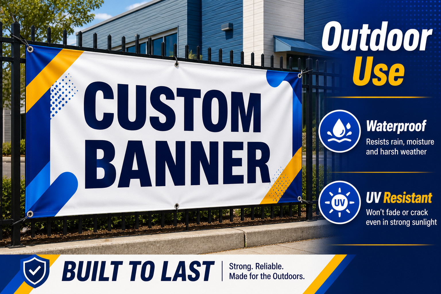 Custom Storefront Banner Waterproof Outdoor Business Sign Heavy Duty Vinyl