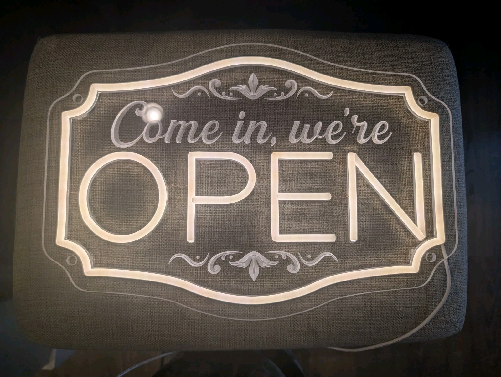 Medium 16.25″ X 11″ Neon Open Sign LED – Dimmable Brightness for Business & Cafe