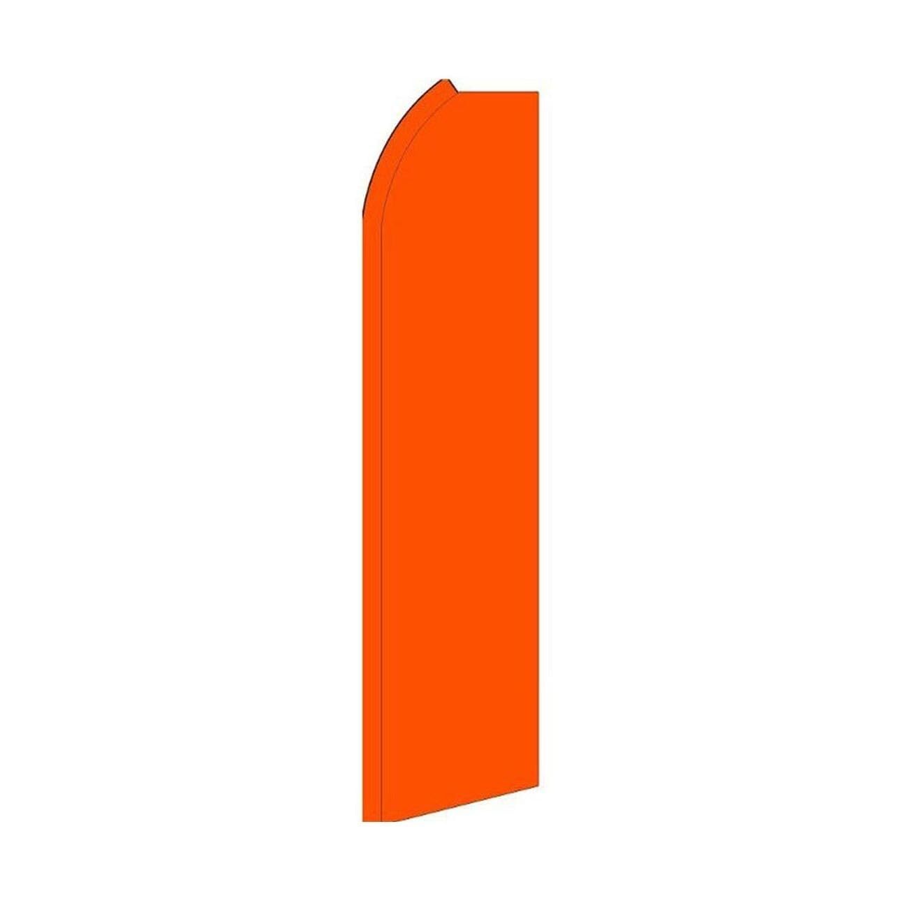 Solid Orange Swooper Flutter Feather Flag | 3ft W x 11.5ft Tall