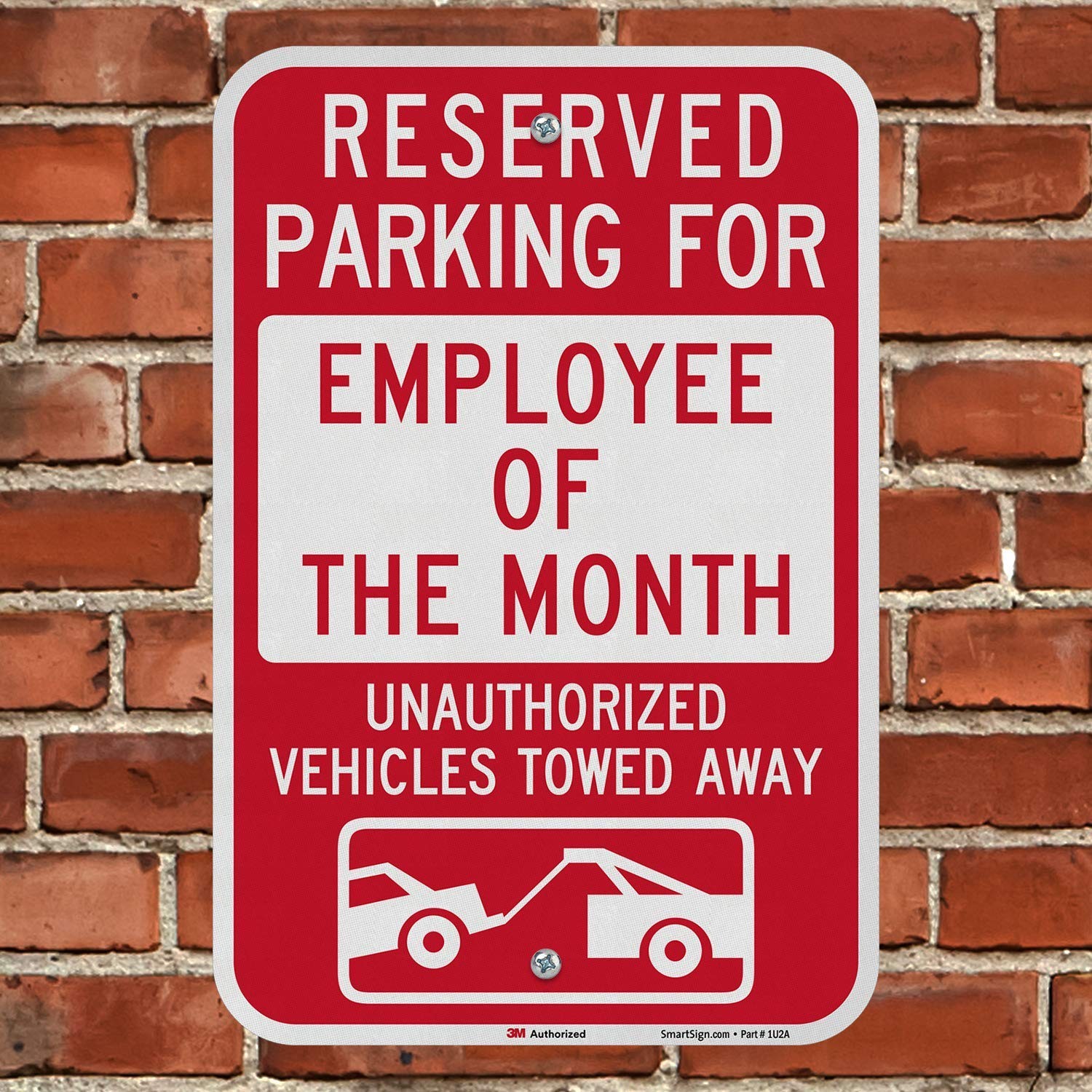 SmartSign-K-5090-EG “reserved Parking Employee Month” Sign 12″ x 18″ 3M