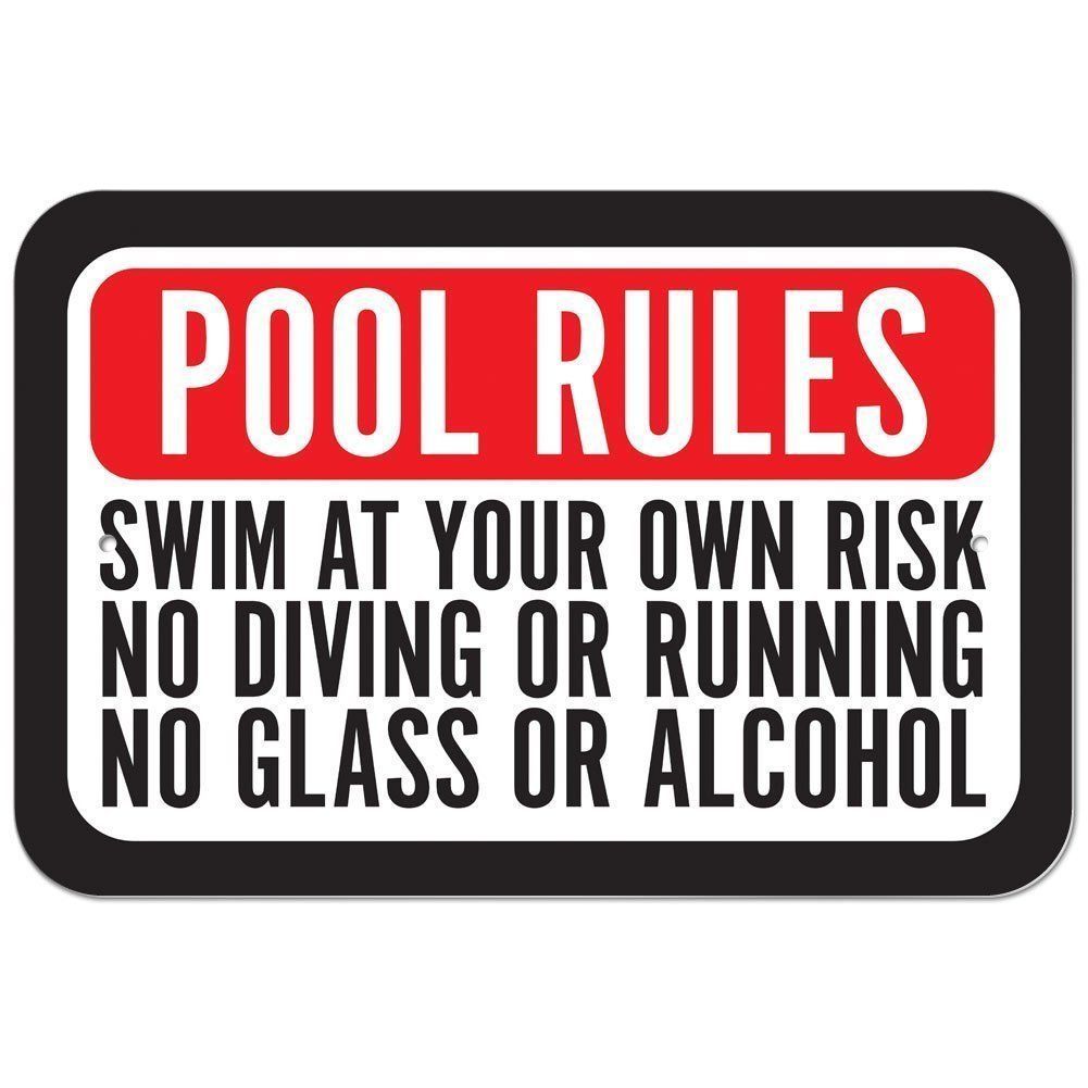 No Parking No Trespassing No Smoking Beware Dog Pool, Fire Notice PVC Signs 8×12