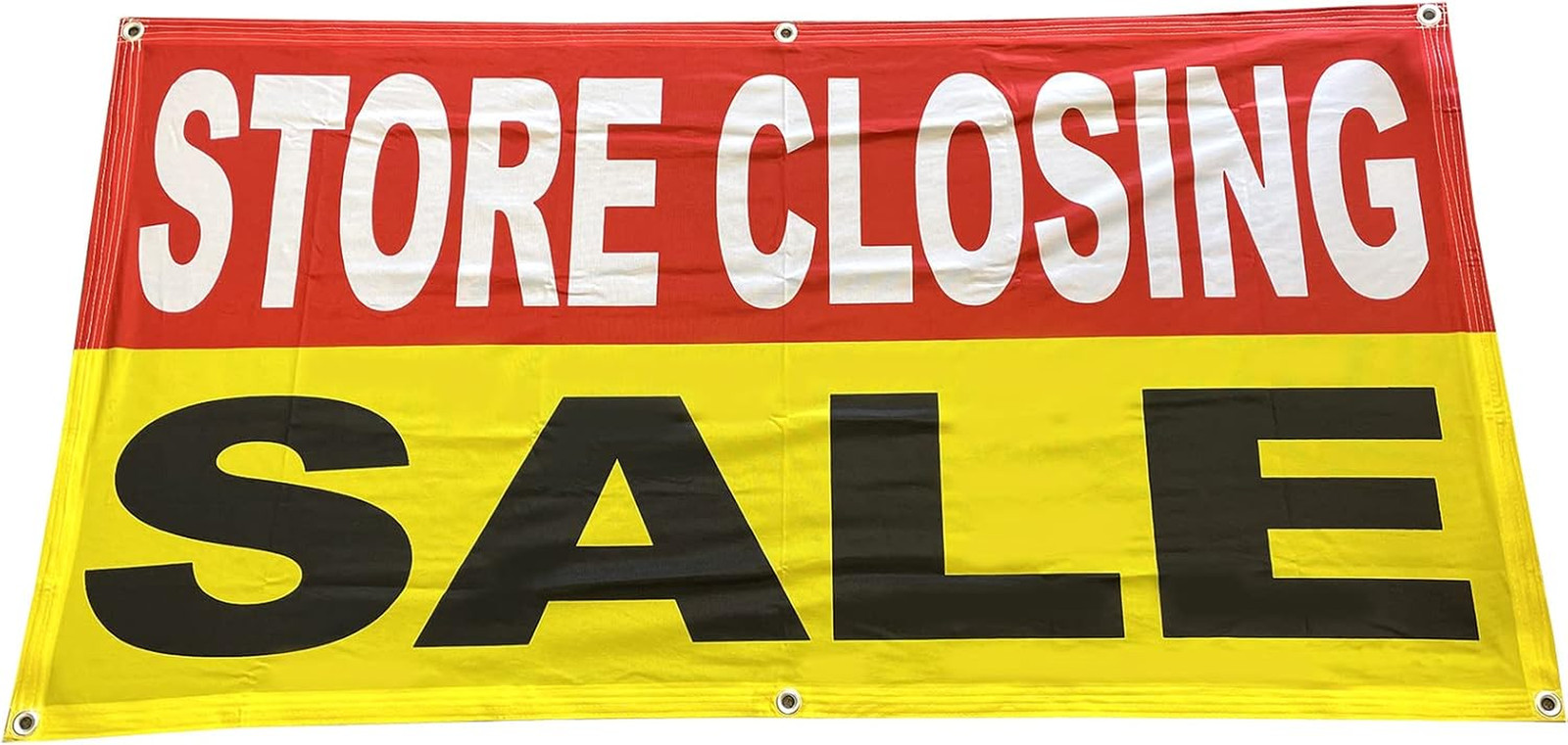 4Less 2X4 Ft STORE CLOSING SALE Banner Sign Ryb – Polyester Fabric