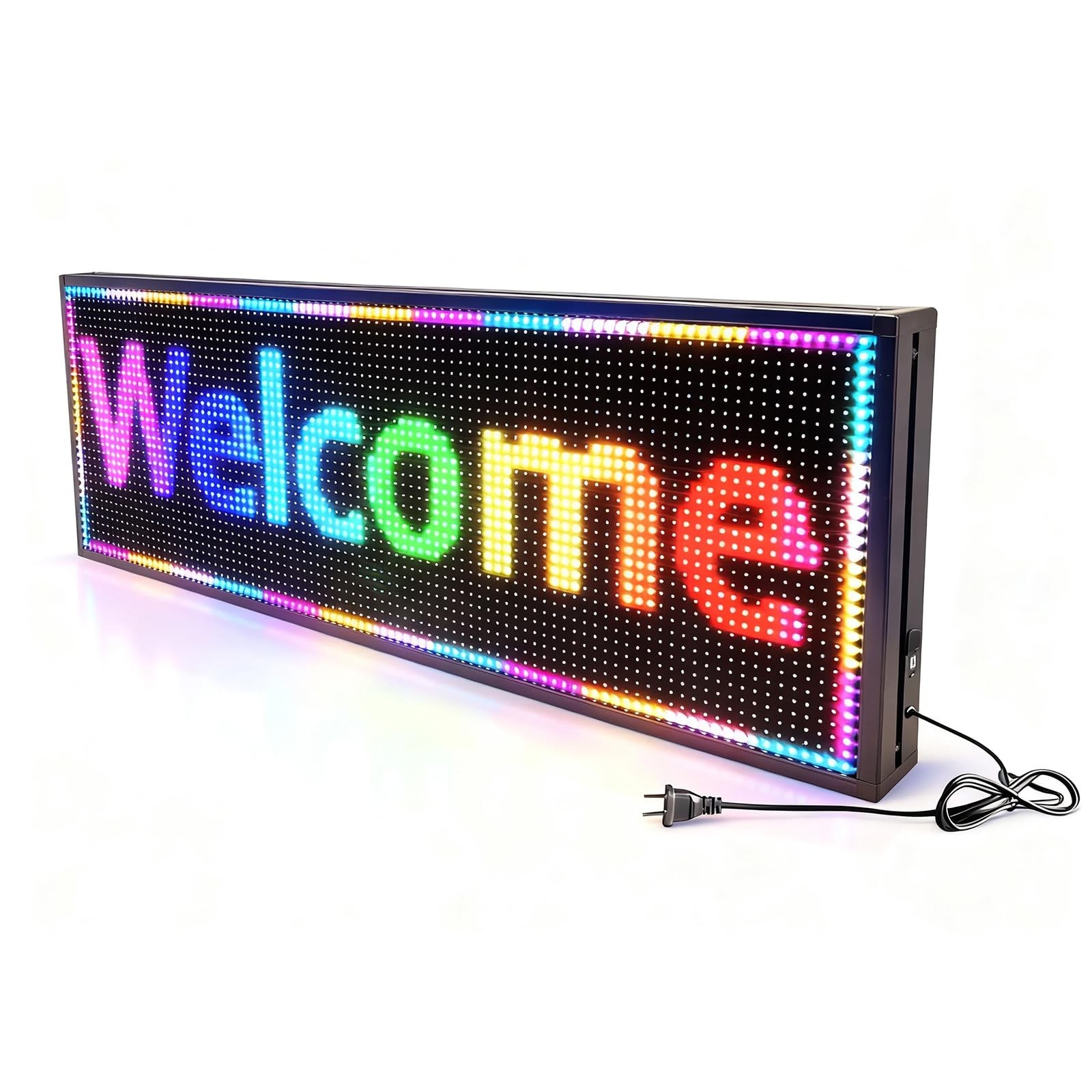 JINBLIZZARD 39″×14″ Programmable Led Sign – Scrolling for Business Ads