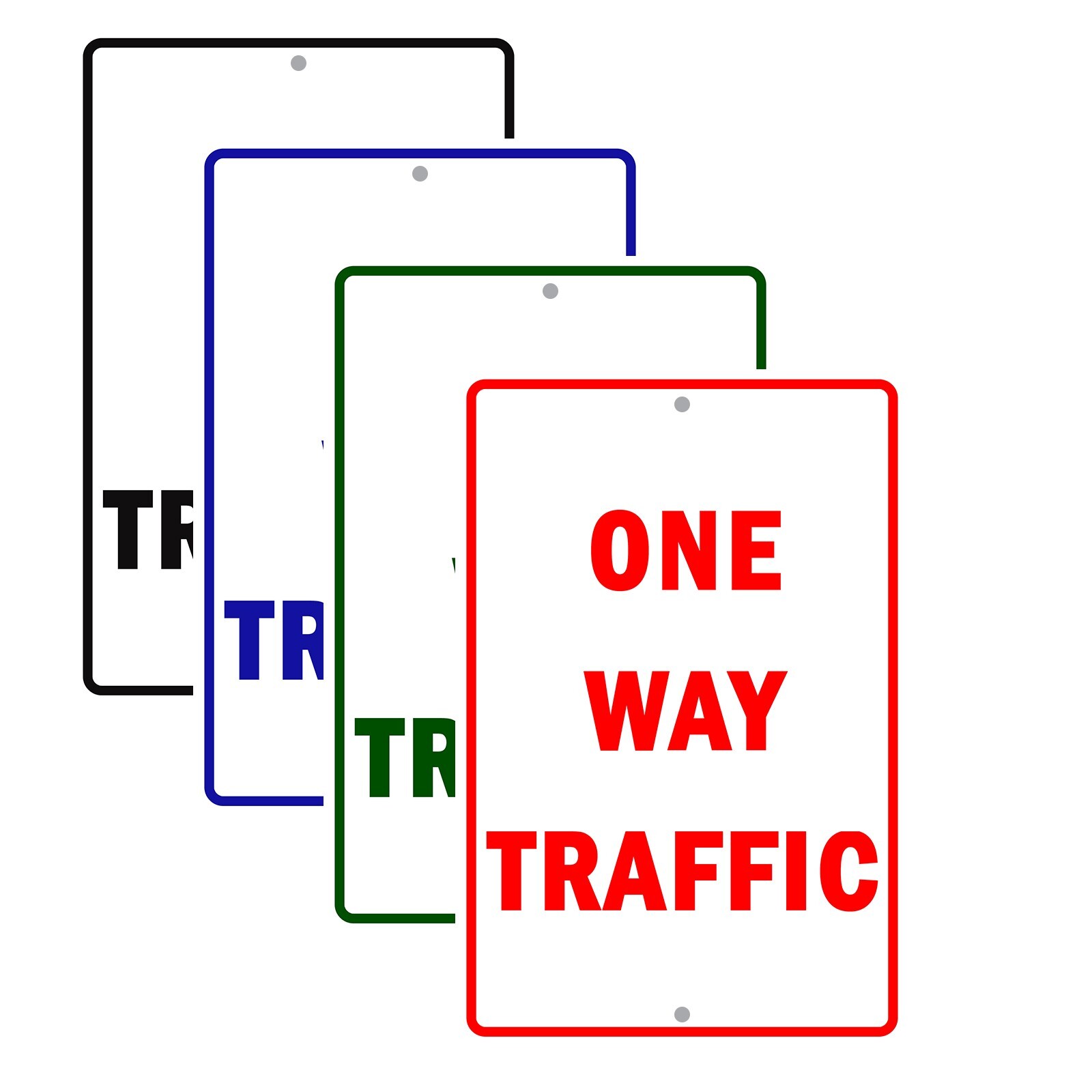 One Way Traffic Do Not Enter Street Road Aluminum Metal 8×12 Sign