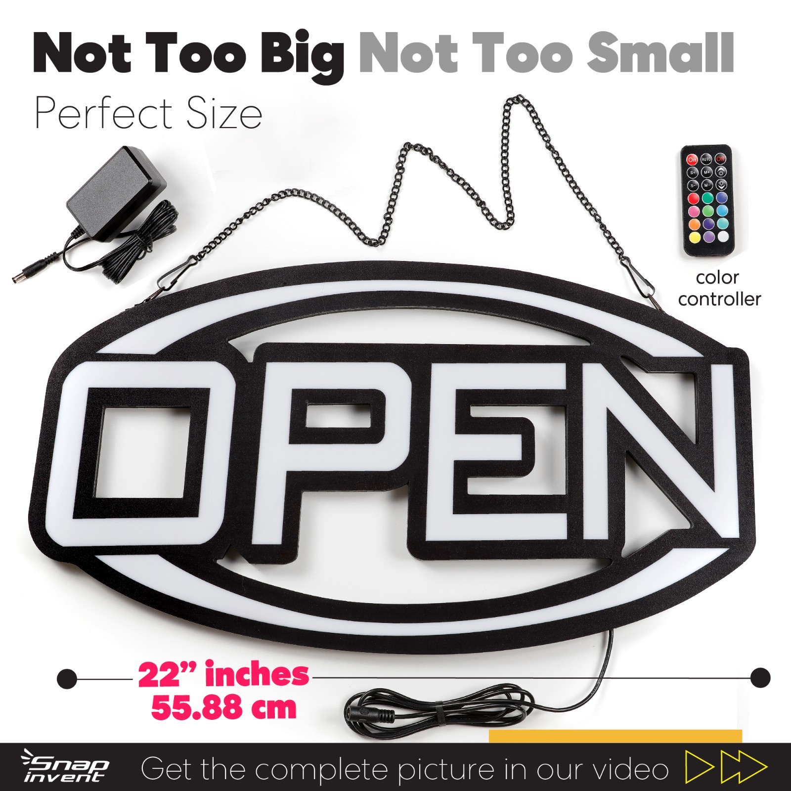 Open Sign for Business, Bright Lighted LED Neon Sign Ultra Bright RGB