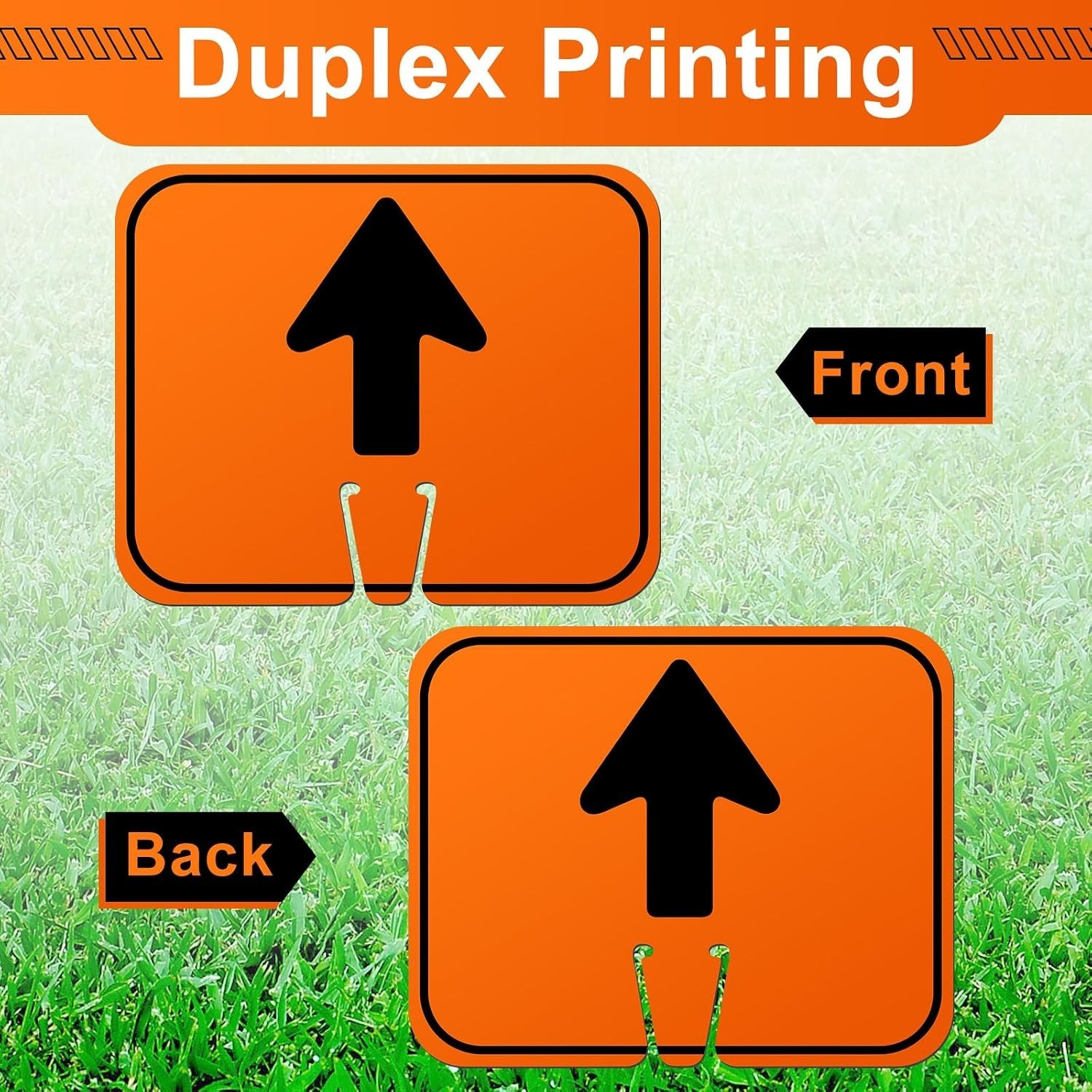 6 Pcs Traffic Arrow Orange Detour Signs, Road Cone Top Directional Left Right…