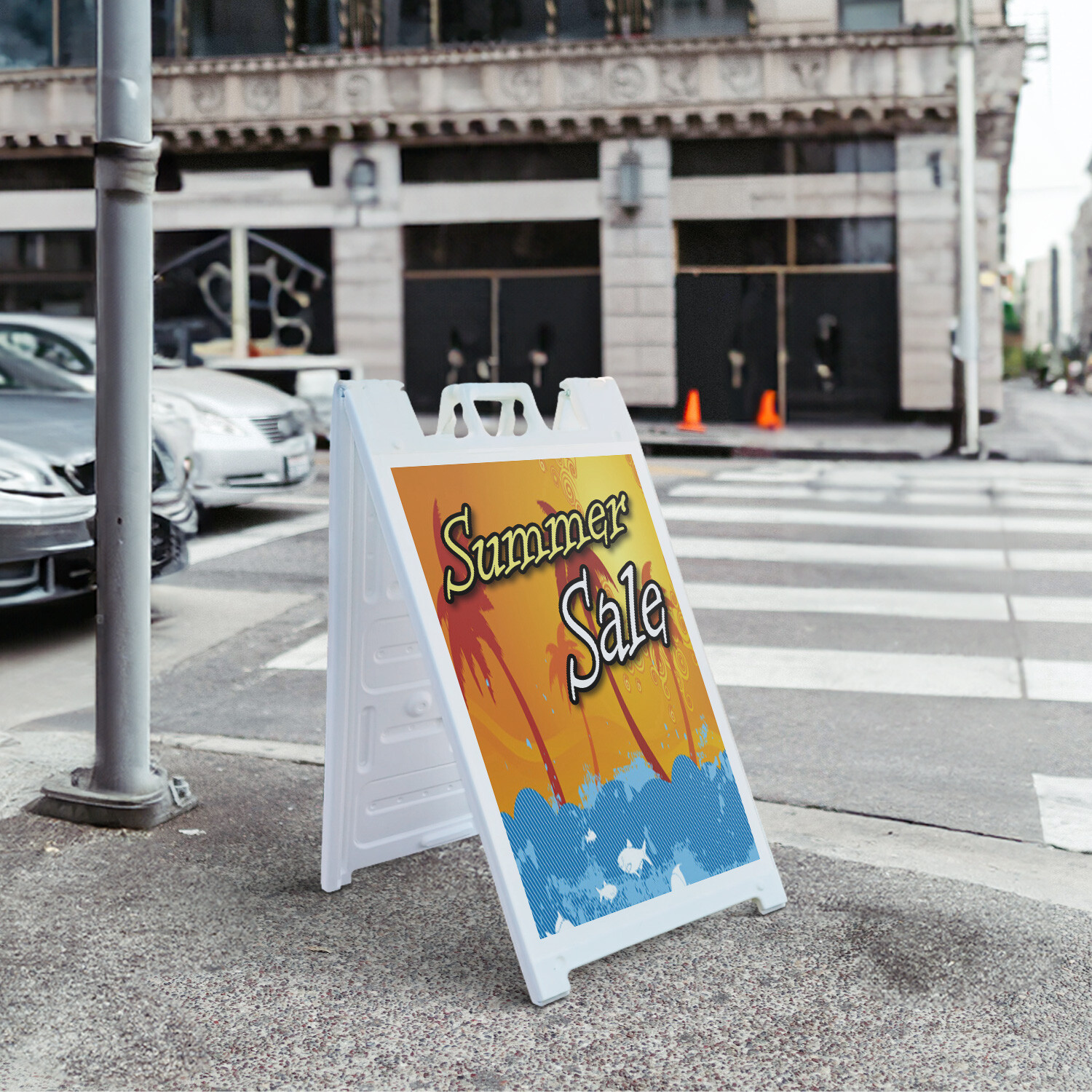 A-frame Sidewalk Summer Sale 24″ x 36″ Double Sided A-Frame Sidewalk Sign