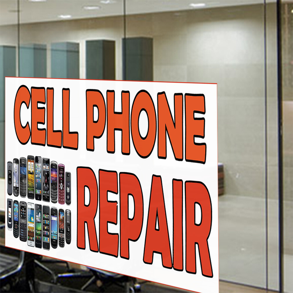 Decal Stickers Cellphone Repair Vinyl Store Sign Label Retail