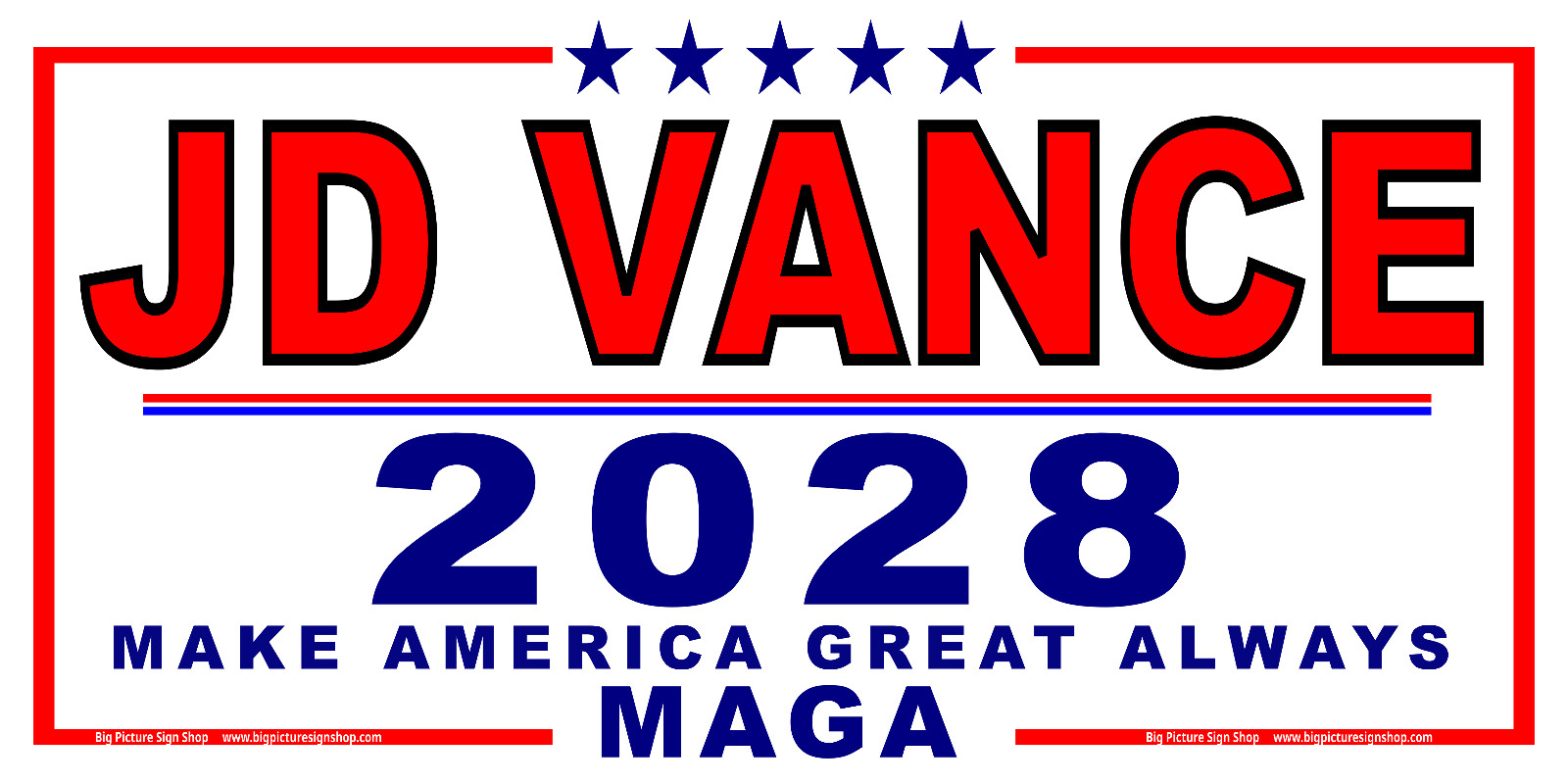 JD VANCE 2028 – HUGE & VERY LARGE – Banners – Reinforced Vinyl -USA MADE-QUALITY