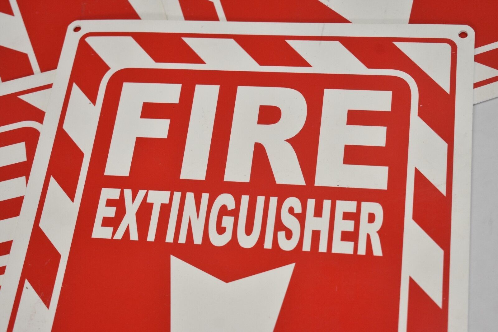 Lot of 7 Fire Extinguisher Rectangular Sign 10″ x 14″ Red/White A5036-BC