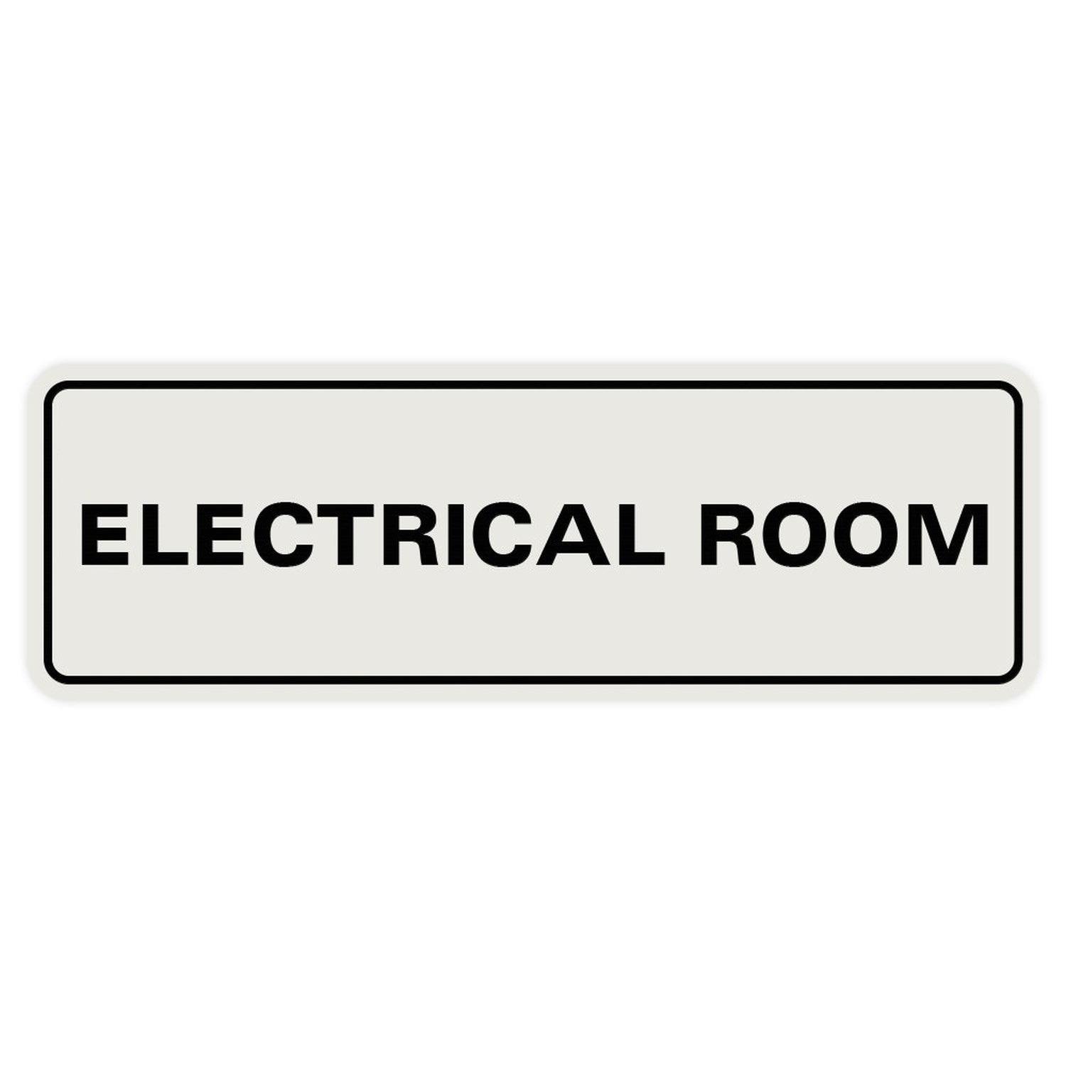 All Quality Standard Electrical Room Sign – Lt Gray – Medium (1 Pack)