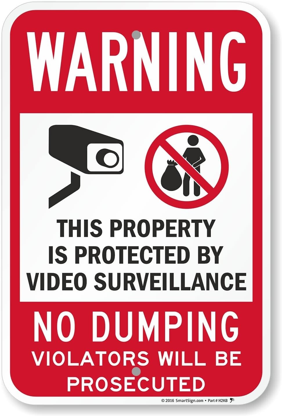 SmartSign Basics 18″ x 12″ Warning – Property Protected By Video Surveillance