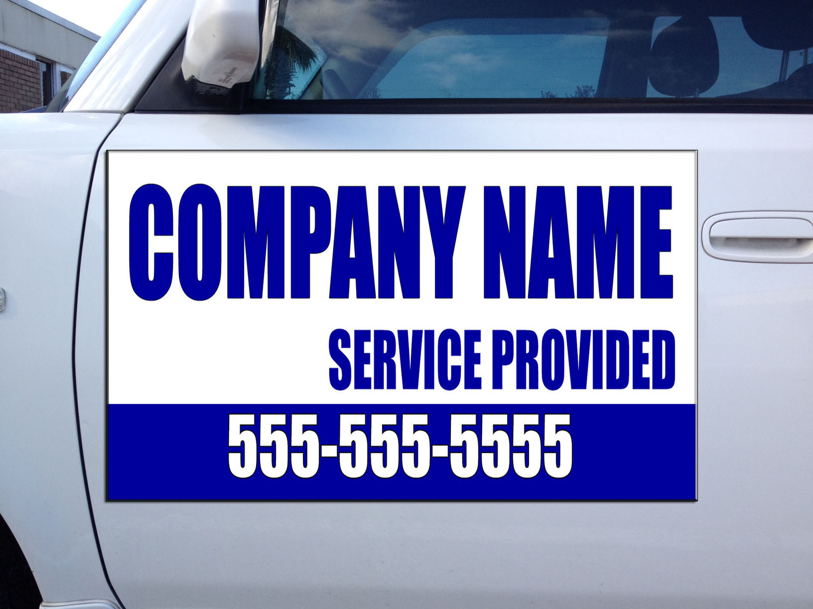 Company Name Service Provided Custom Phone Car Door Magnets Magnetic Signs-QTY 2